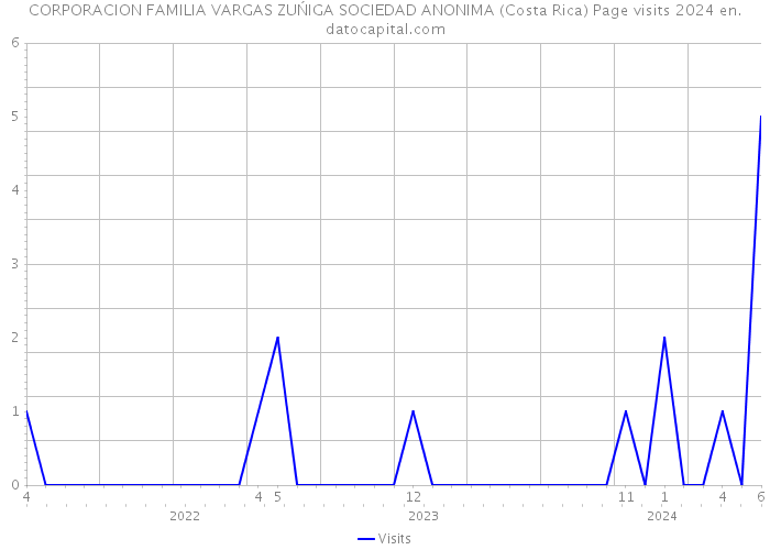 CORPORACION FAMILIA VARGAS ZUŃIGA SOCIEDAD ANONIMA (Costa Rica) Page visits 2024 