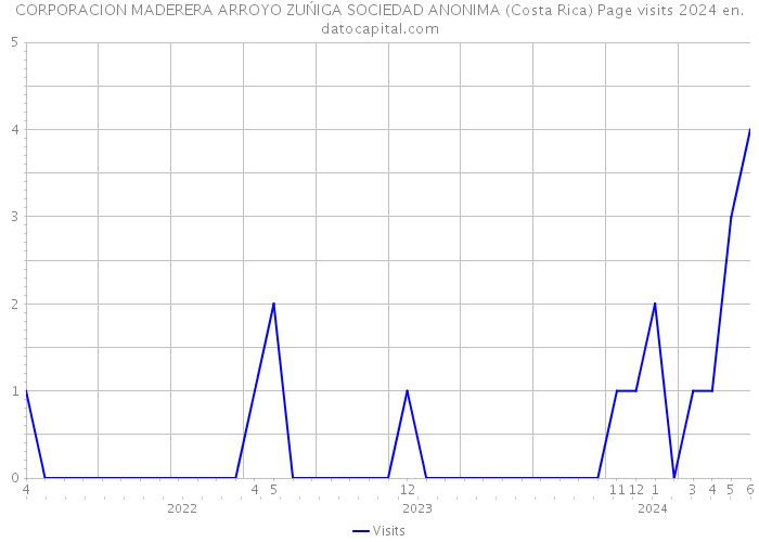 CORPORACION MADERERA ARROYO ZUŃIGA SOCIEDAD ANONIMA (Costa Rica) Page visits 2024 