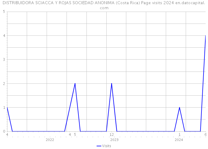 DISTRIBUIDORA SCIACCA Y ROJAS SOCIEDAD ANONIMA (Costa Rica) Page visits 2024 