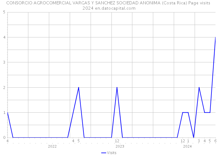 CONSORCIO AGROCOMERCIAL VARGAS Y SANCHEZ SOCIEDAD ANONIMA (Costa Rica) Page visits 2024 