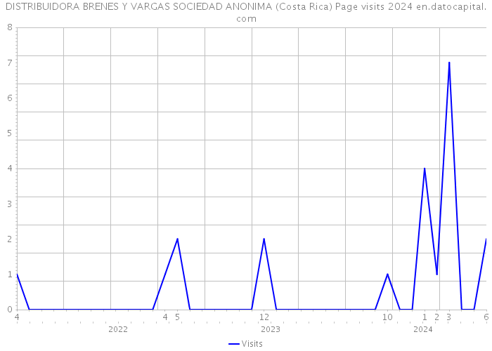 DISTRIBUIDORA BRENES Y VARGAS SOCIEDAD ANONIMA (Costa Rica) Page visits 2024 