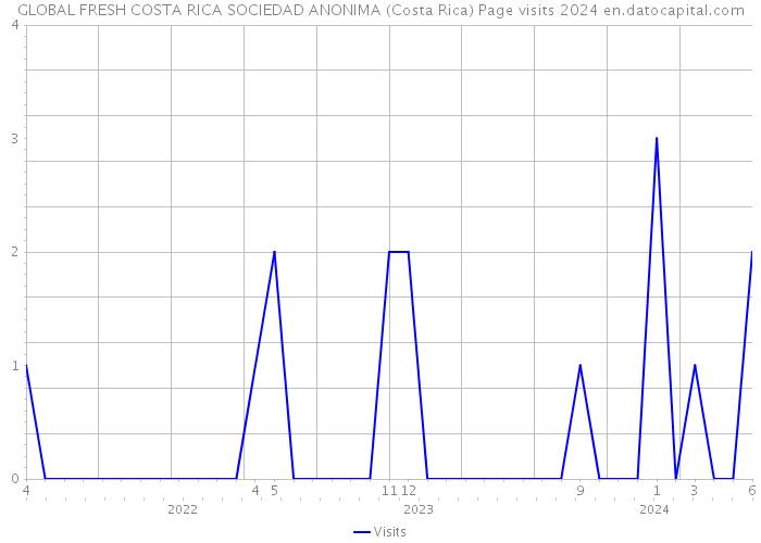 GLOBAL FRESH COSTA RICA SOCIEDAD ANONIMA (Costa Rica) Page visits 2024 