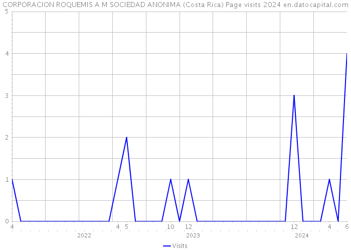 CORPORACION ROQUEMIS A M SOCIEDAD ANONIMA (Costa Rica) Page visits 2024 