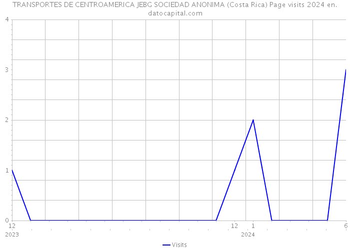 TRANSPORTES DE CENTROAMERICA JEBG SOCIEDAD ANONIMA (Costa Rica) Page visits 2024 