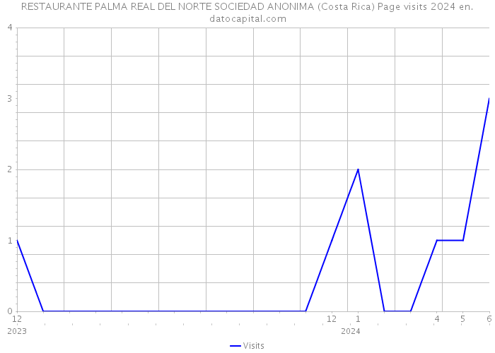 RESTAURANTE PALMA REAL DEL NORTE SOCIEDAD ANONIMA (Costa Rica) Page visits 2024 