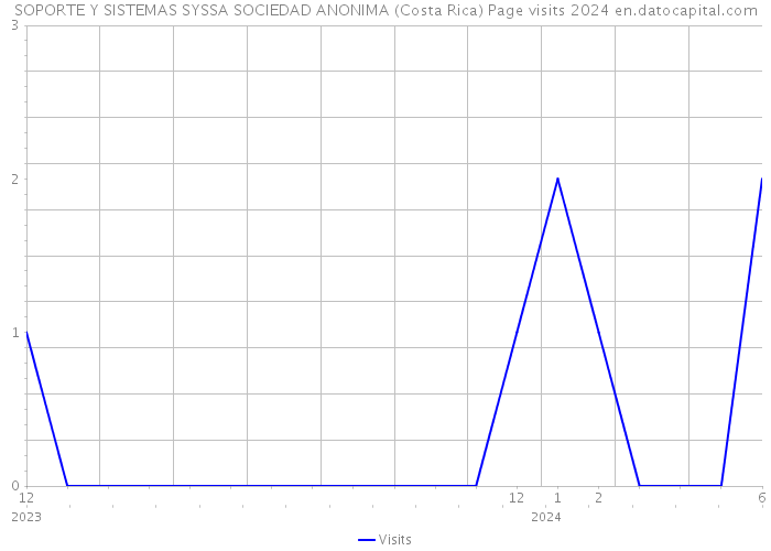 SOPORTE Y SISTEMAS SYSSA SOCIEDAD ANONIMA (Costa Rica) Page visits 2024 