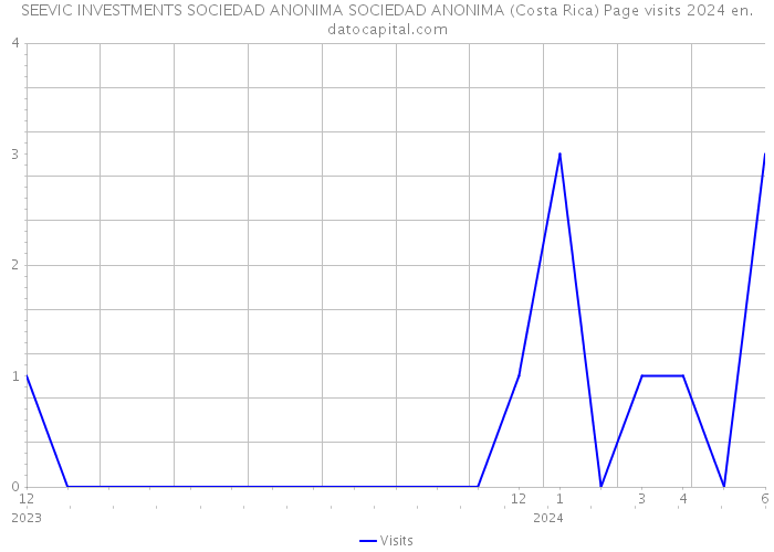 SEEVIC INVESTMENTS SOCIEDAD ANONIMA SOCIEDAD ANONIMA (Costa Rica) Page visits 2024 