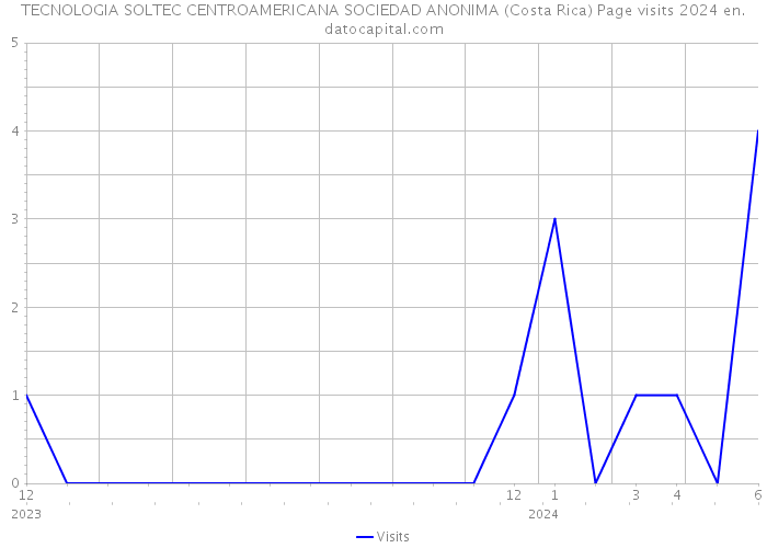 TECNOLOGIA SOLTEC CENTROAMERICANA SOCIEDAD ANONIMA (Costa Rica) Page visits 2024 