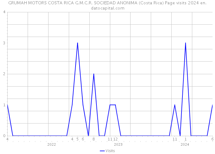 GRUMAH MOTORS COSTA RICA G.M.C.R. SOCIEDAD ANONIMA (Costa Rica) Page visits 2024 