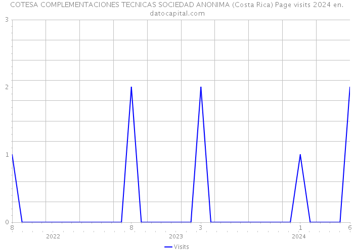 COTESA COMPLEMENTACIONES TECNICAS SOCIEDAD ANONIMA (Costa Rica) Page visits 2024 