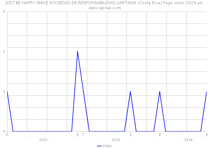 JUST BE HAPPY SMILE SOCIEDAD DE RESPONSABILIDAD LIMITADA (Costa Rica) Page visits 2024 
