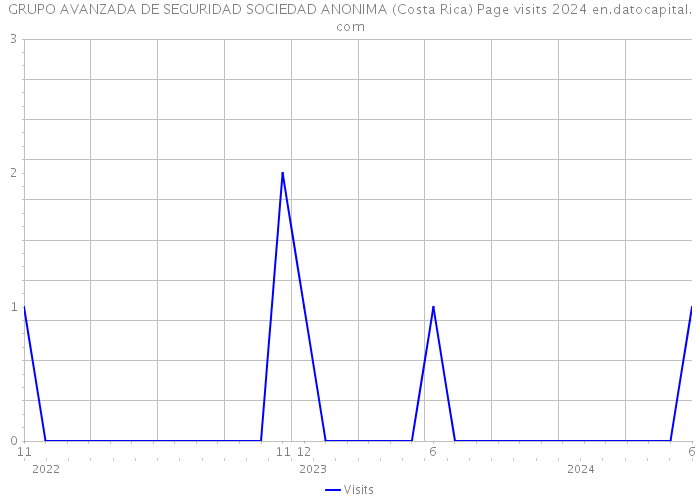 GRUPO AVANZADA DE SEGURIDAD SOCIEDAD ANONIMA (Costa Rica) Page visits 2024 