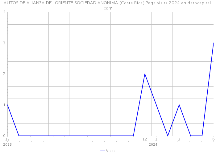 AUTOS DE ALIANZA DEL ORIENTE SOCIEDAD ANONIMA (Costa Rica) Page visits 2024 
