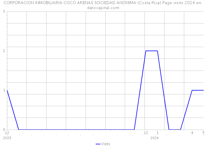 CORPORACION INMOBILIARIA COCO ARENAS SOCIEDAD ANONIMA (Costa Rica) Page visits 2024 