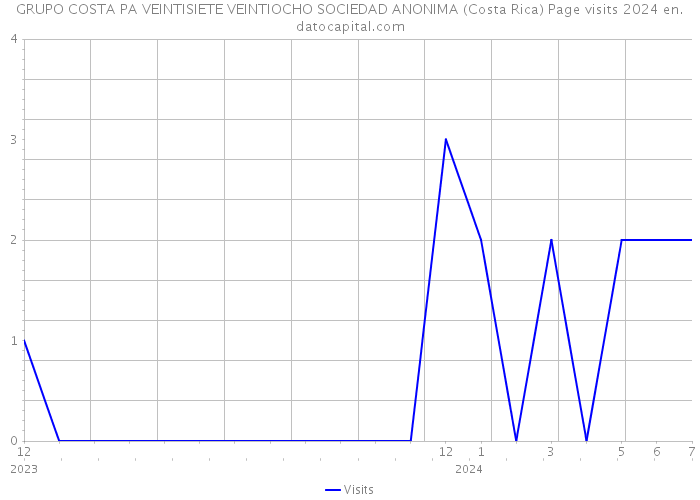 GRUPO COSTA PA VEINTISIETE VEINTIOCHO SOCIEDAD ANONIMA (Costa Rica) Page visits 2024 