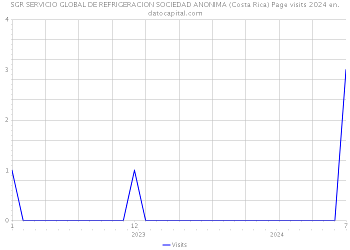 SGR SERVICIO GLOBAL DE REFRIGERACION SOCIEDAD ANONIMA (Costa Rica) Page visits 2024 