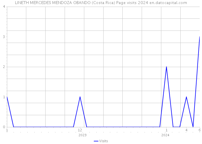 LINETH MERCEDES MENDOZA OBANDO (Costa Rica) Page visits 2024 