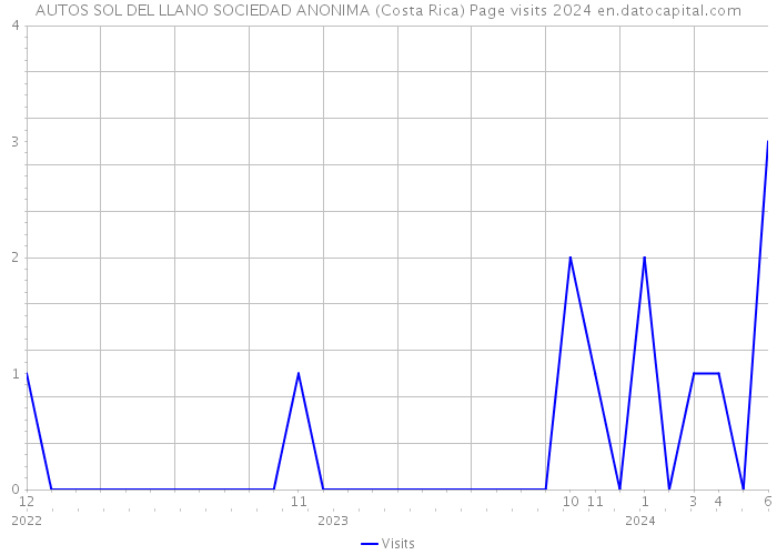 AUTOS SOL DEL LLANO SOCIEDAD ANONIMA (Costa Rica) Page visits 2024 