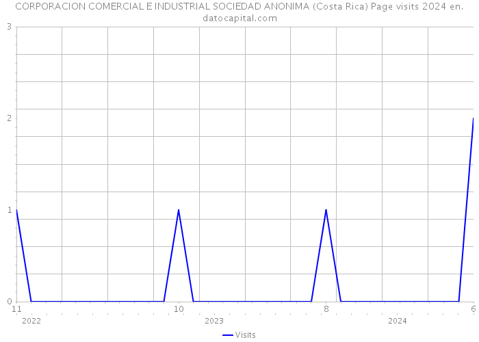 CORPORACION COMERCIAL E INDUSTRIAL SOCIEDAD ANONIMA (Costa Rica) Page visits 2024 