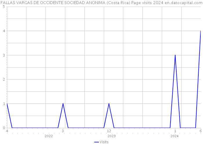 FALLAS VARGAS DE OCCIDENTE SOCIEDAD ANONIMA (Costa Rica) Page visits 2024 