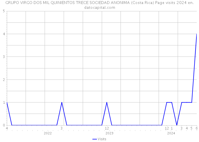 GRUPO VIRGO DOS MIL QUINIENTOS TRECE SOCIEDAD ANONIMA (Costa Rica) Page visits 2024 