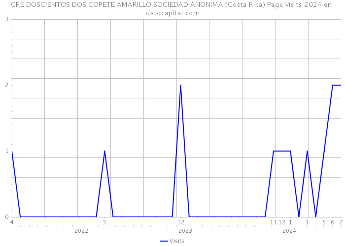 CRE DOSCIENTOS DOS COPETE AMARILLO SOCIEDAD ANONIMA (Costa Rica) Page visits 2024 