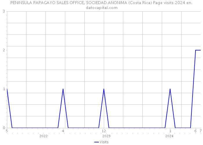 PENINSULA PAPAGAYO SALES OFFICE, SOCIEDAD ANONIMA (Costa Rica) Page visits 2024 