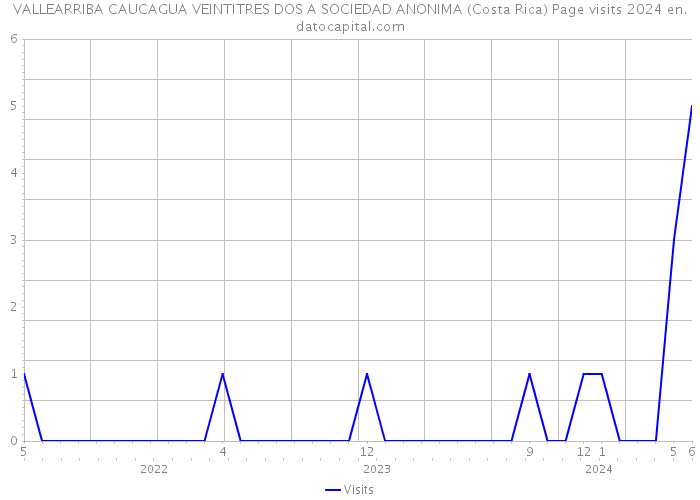 VALLEARRIBA CAUCAGUA VEINTITRES DOS A SOCIEDAD ANONIMA (Costa Rica) Page visits 2024 
