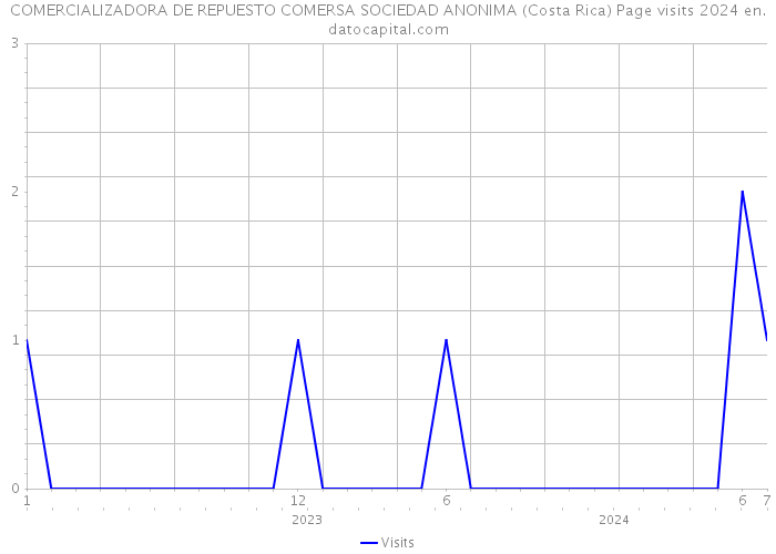 COMERCIALIZADORA DE REPUESTO COMERSA SOCIEDAD ANONIMA (Costa Rica) Page visits 2024 