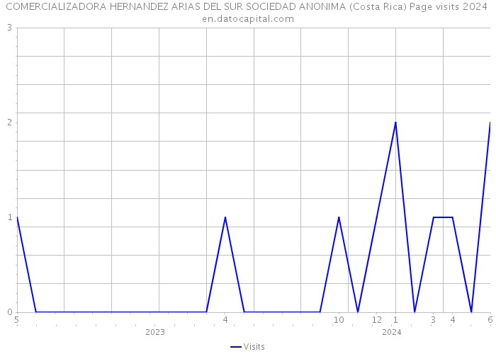 COMERCIALIZADORA HERNANDEZ ARIAS DEL SUR SOCIEDAD ANONIMA (Costa Rica) Page visits 2024 