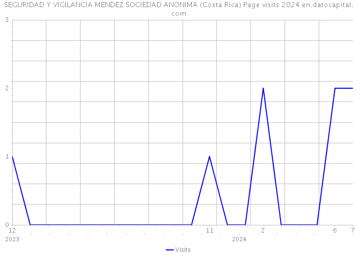 SEGURIDAD Y VIGILANCIA MENDEZ SOCIEDAD ANONIMA (Costa Rica) Page visits 2024 