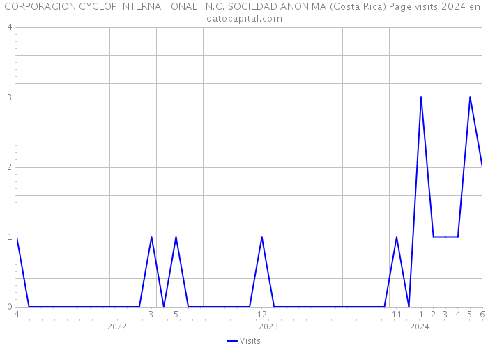 CORPORACION CYCLOP INTERNATIONAL I.N.C. SOCIEDAD ANONIMA (Costa Rica) Page visits 2024 