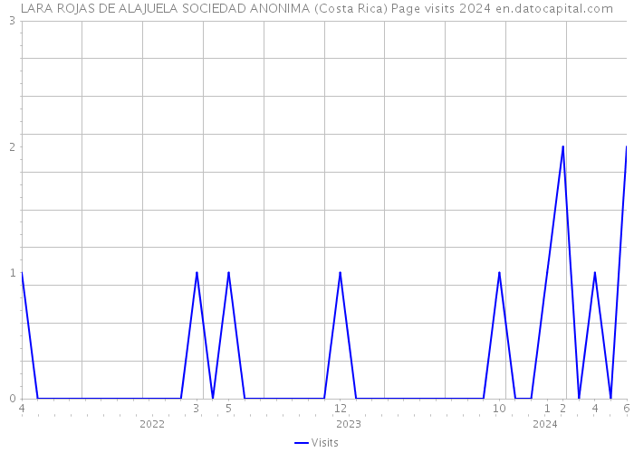 LARA ROJAS DE ALAJUELA SOCIEDAD ANONIMA (Costa Rica) Page visits 2024 