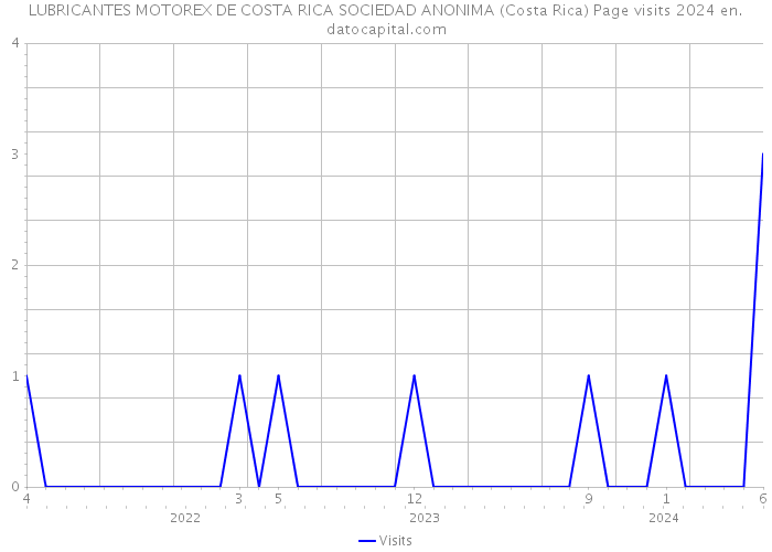 LUBRICANTES MOTOREX DE COSTA RICA SOCIEDAD ANONIMA (Costa Rica) Page visits 2024 