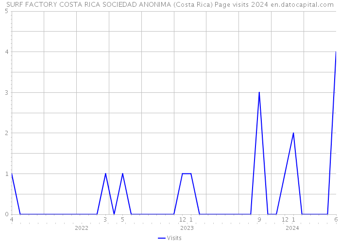 SURF FACTORY COSTA RICA SOCIEDAD ANONIMA (Costa Rica) Page visits 2024 