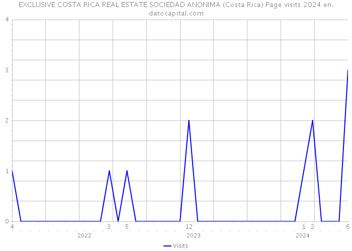 EXCLUSIVE COSTA RICA REAL ESTATE SOCIEDAD ANONIMA (Costa Rica) Page visits 2024 