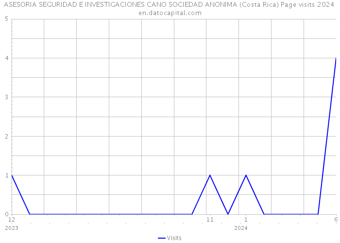ASESORIA SEGURIDAD E INVESTIGACIONES CANO SOCIEDAD ANONIMA (Costa Rica) Page visits 2024 