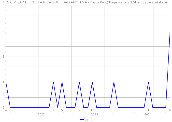 M & C MIZAR DE COSTA RICA SOCIEDAD ANONIMA (Costa Rica) Page visits 2024 