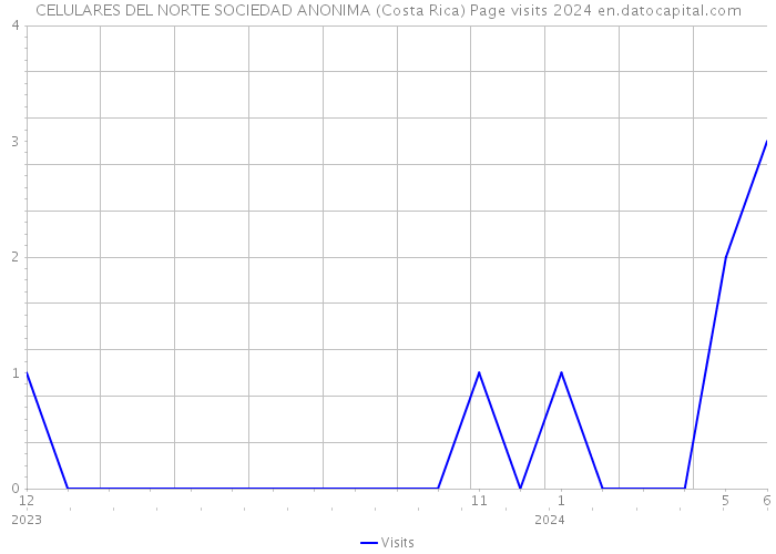 CELULARES DEL NORTE SOCIEDAD ANONIMA (Costa Rica) Page visits 2024 