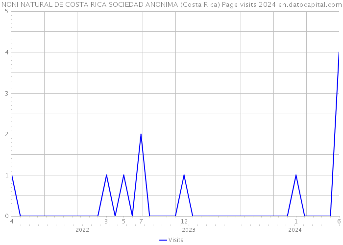 NONI NATURAL DE COSTA RICA SOCIEDAD ANONIMA (Costa Rica) Page visits 2024 