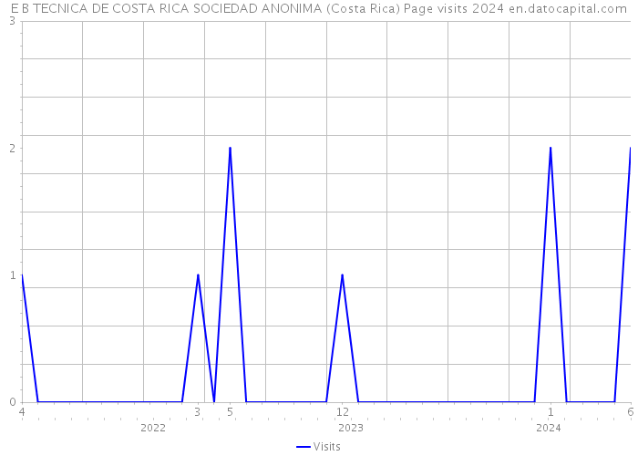 E B TECNICA DE COSTA RICA SOCIEDAD ANONIMA (Costa Rica) Page visits 2024 