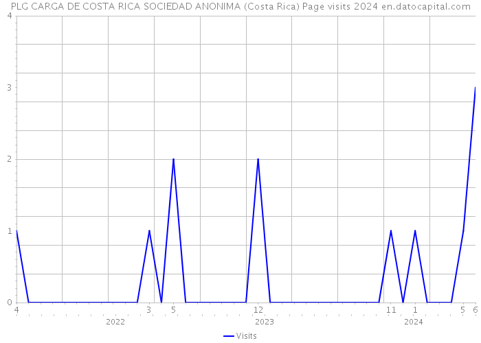 PLG CARGA DE COSTA RICA SOCIEDAD ANONIMA (Costa Rica) Page visits 2024 