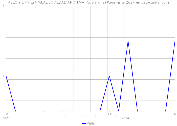 ASEO Y LIMPIEZA WEAL SOCIEDAD ANONIMA (Costa Rica) Page visits 2024 