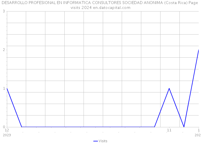 DESARROLLO PROFESIONAL EN INFORMATICA CONSULTORES SOCIEDAD ANONIMA (Costa Rica) Page visits 2024 