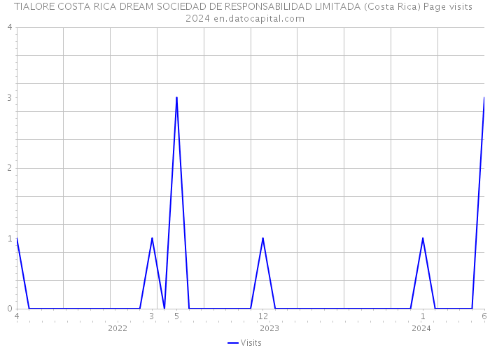 TIALORE COSTA RICA DREAM SOCIEDAD DE RESPONSABILIDAD LIMITADA (Costa Rica) Page visits 2024 
