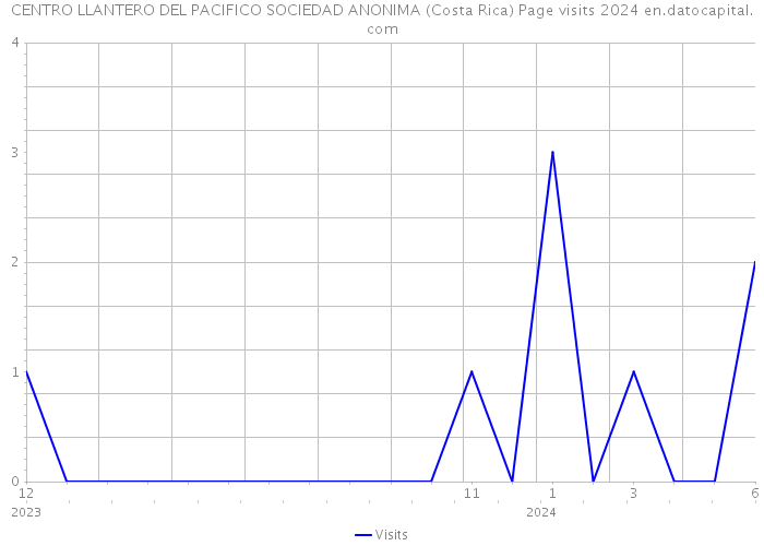 CENTRO LLANTERO DEL PACIFICO SOCIEDAD ANONIMA (Costa Rica) Page visits 2024 