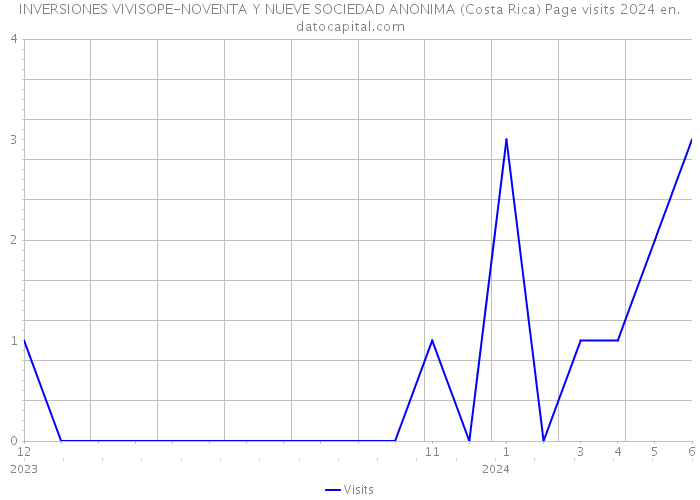 INVERSIONES VIVISOPE-NOVENTA Y NUEVE SOCIEDAD ANONIMA (Costa Rica) Page visits 2024 