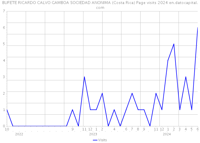 BUFETE RICARDO CALVO GAMBOA SOCIEDAD ANONIMA (Costa Rica) Page visits 2024 