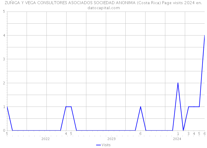 ZUŃIGA Y VEGA CONSULTORES ASOCIADOS SOCIEDAD ANONIMA (Costa Rica) Page visits 2024 
