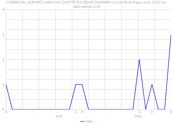 COMERCIAL AGROPECUARIA RIO ZAPOTE SOCIEDAD ANONIMA (Costa Rica) Page visits 2024 
